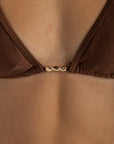 Mocha Iris Bikini Top