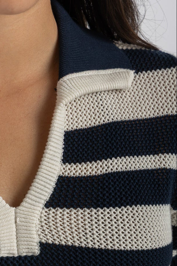 Women's Knit Stripe Polo