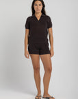 Women's Knit Brown Short