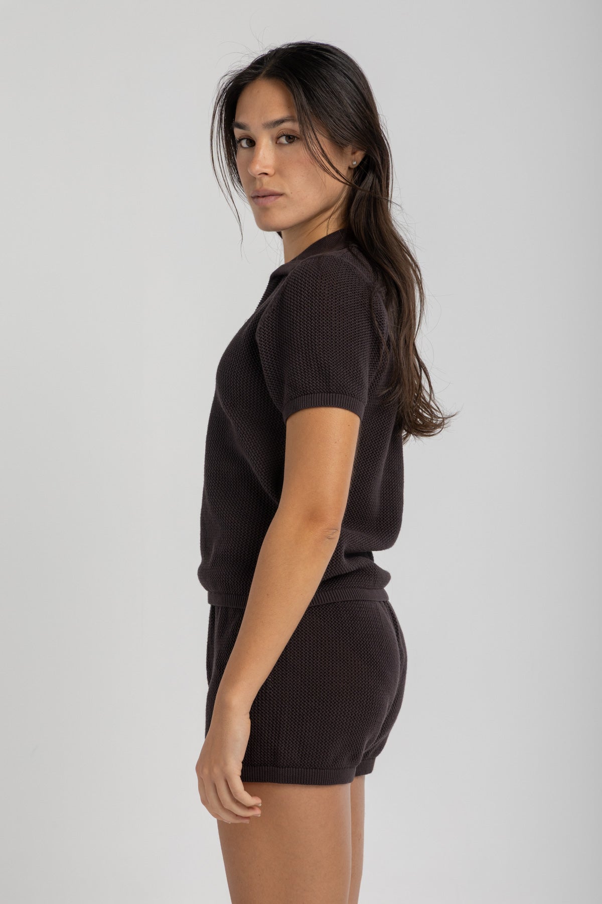 Kai Collection Women's Knit Brown Polo – Kai Collections