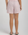 Women's Baby Pink Linen Shorts