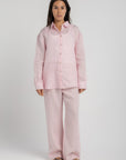 Women`s Baby Pink Linen Shirt