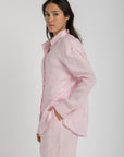 Women`s Baby Pink Linen Shirt