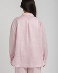 Women`s Baby Pink Linen Shirt