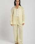 Women's Baby Yellow Linen Pants