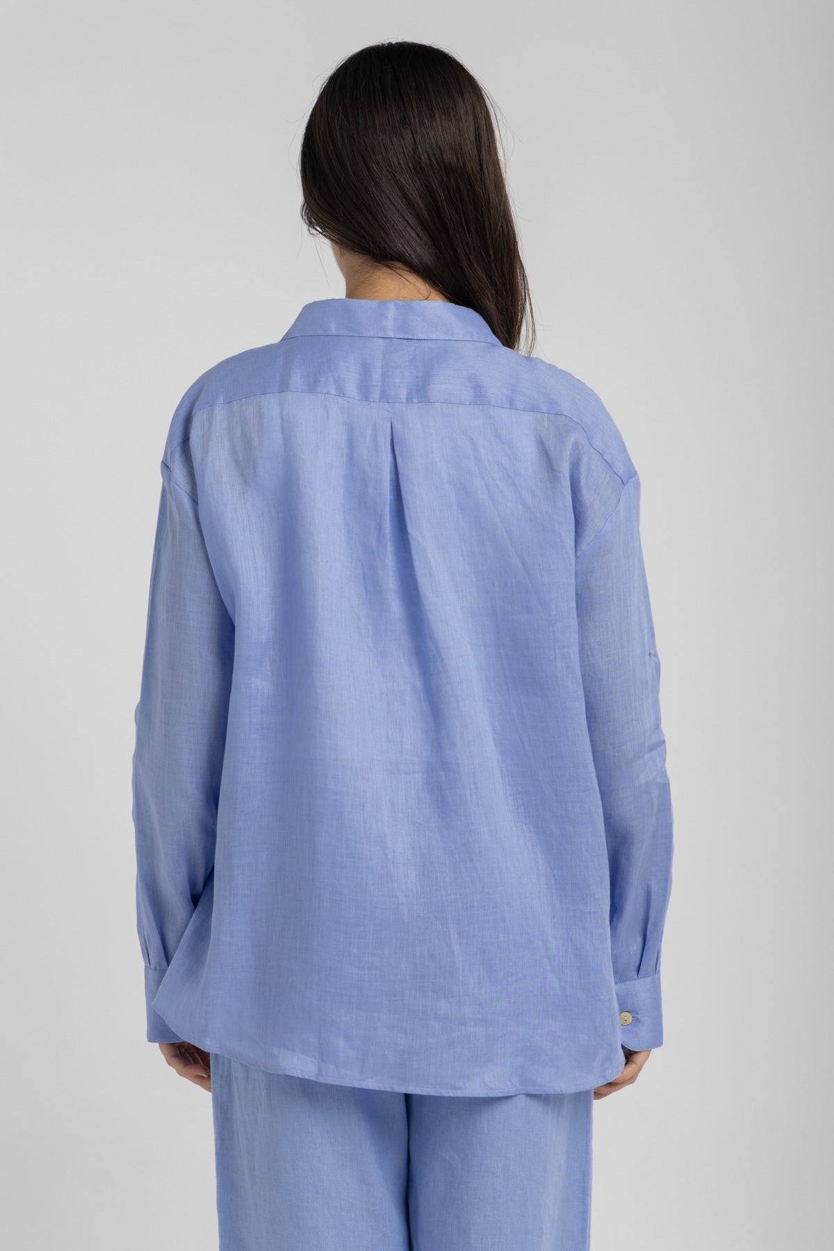 Women`s Capri Blue linen shirt