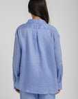 Women`s Capri Blue linen shirt