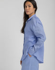 Women`s Capri Blue linen shirt