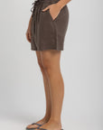 Women's Dusty Taupe Linen Shorts