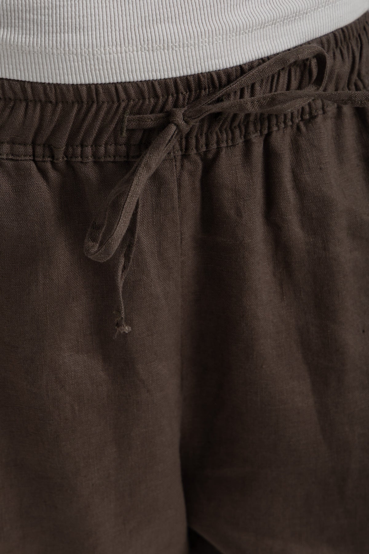 Women's Dusty Taupe Linen Shorts