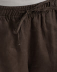 Women's Dusty Taupe Linen Shorts