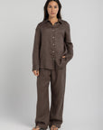 Women's Dusty Taupe Linen Pants