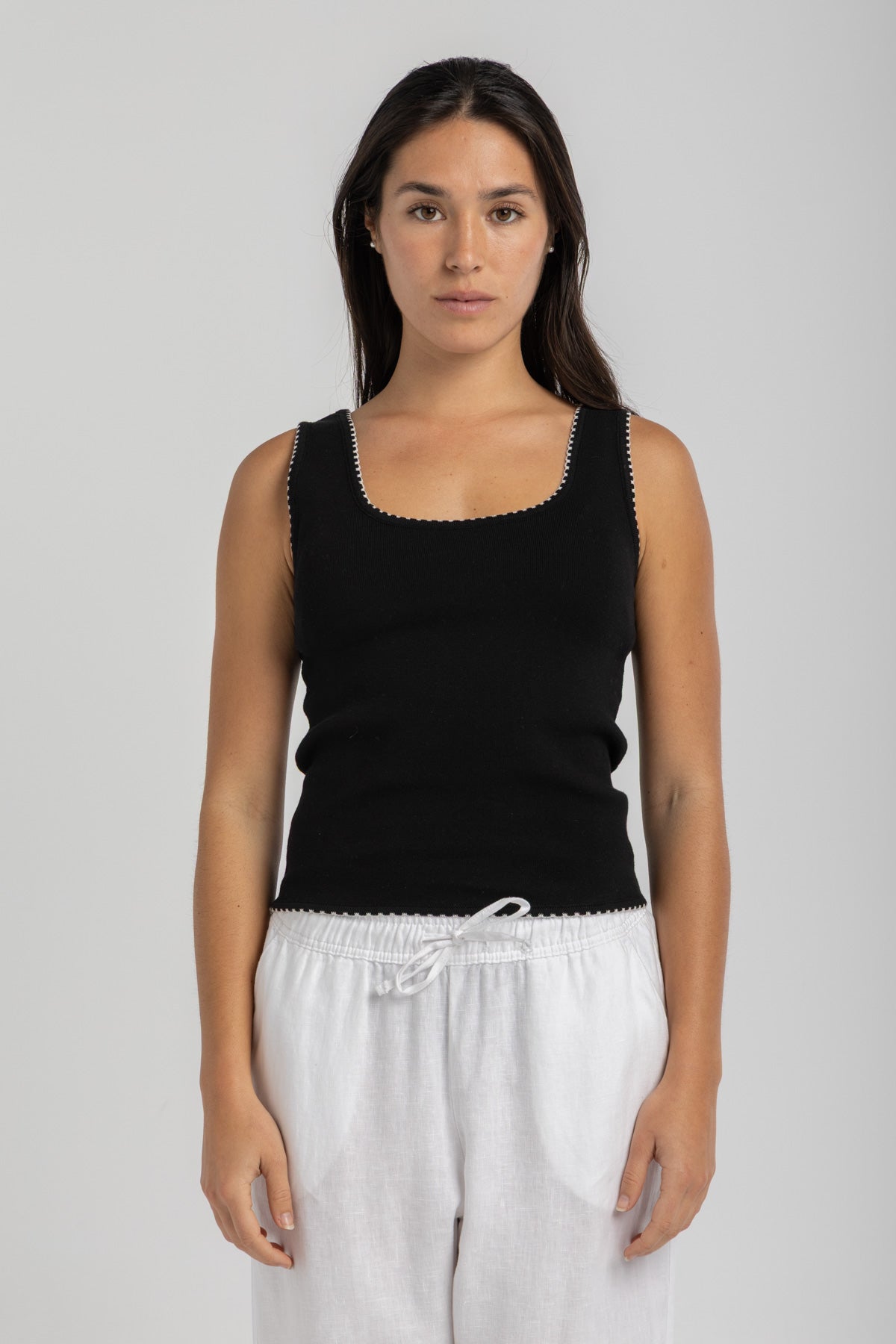 Women's Black Knit Tank Top