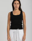 Women's Black Knit Tank Top
