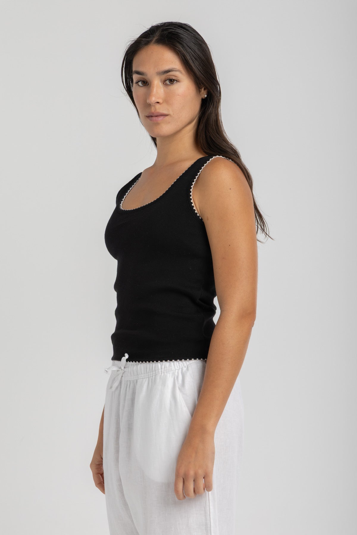 Women's Black Knit Tank Top