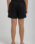 Women`s Black Linen Shorts