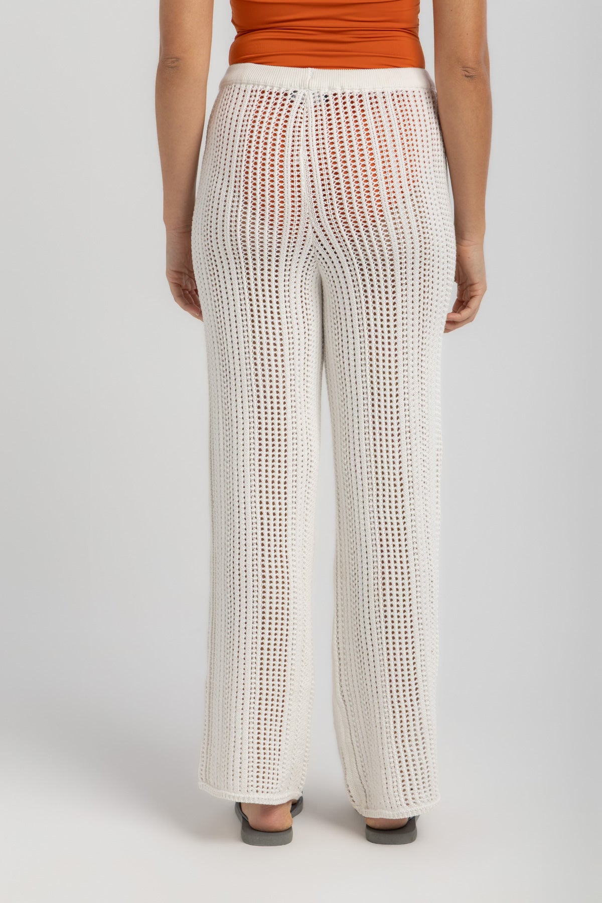 Women`s Off-White Knitted Pants – Kai Collections