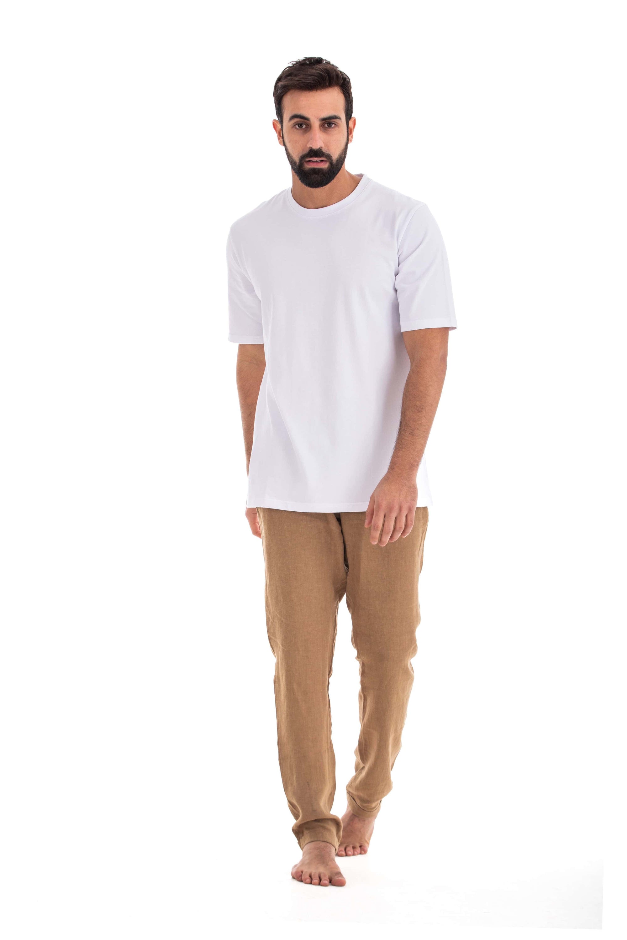 Men`s Pecan Linen Pants