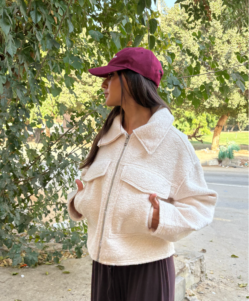 Women&#39;s Cream Bouclé Jacket