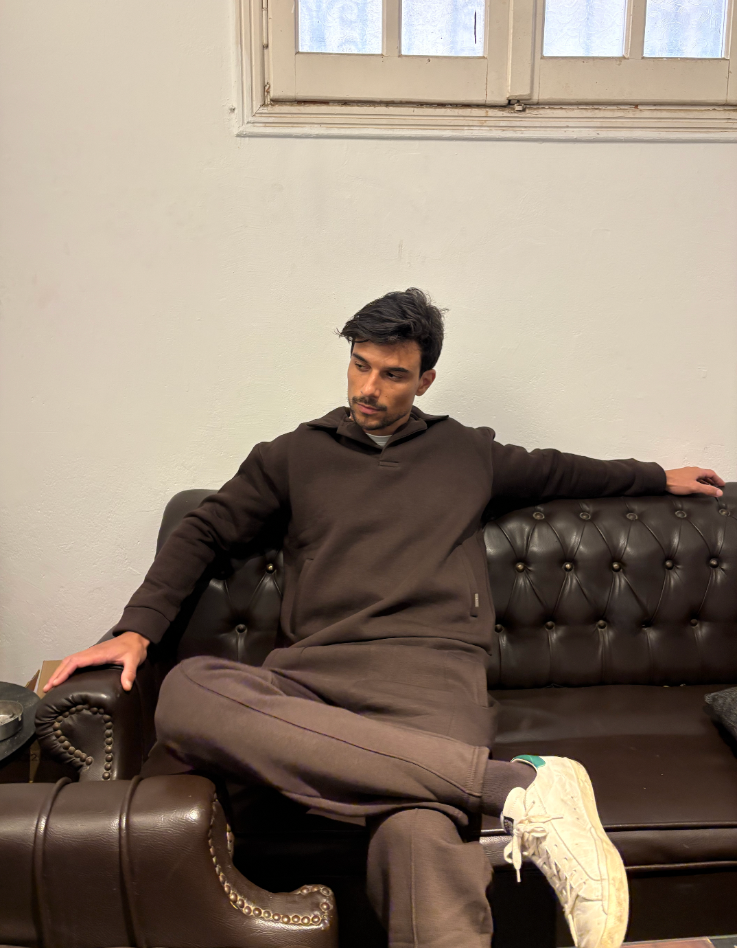 Brown High Neck Polo