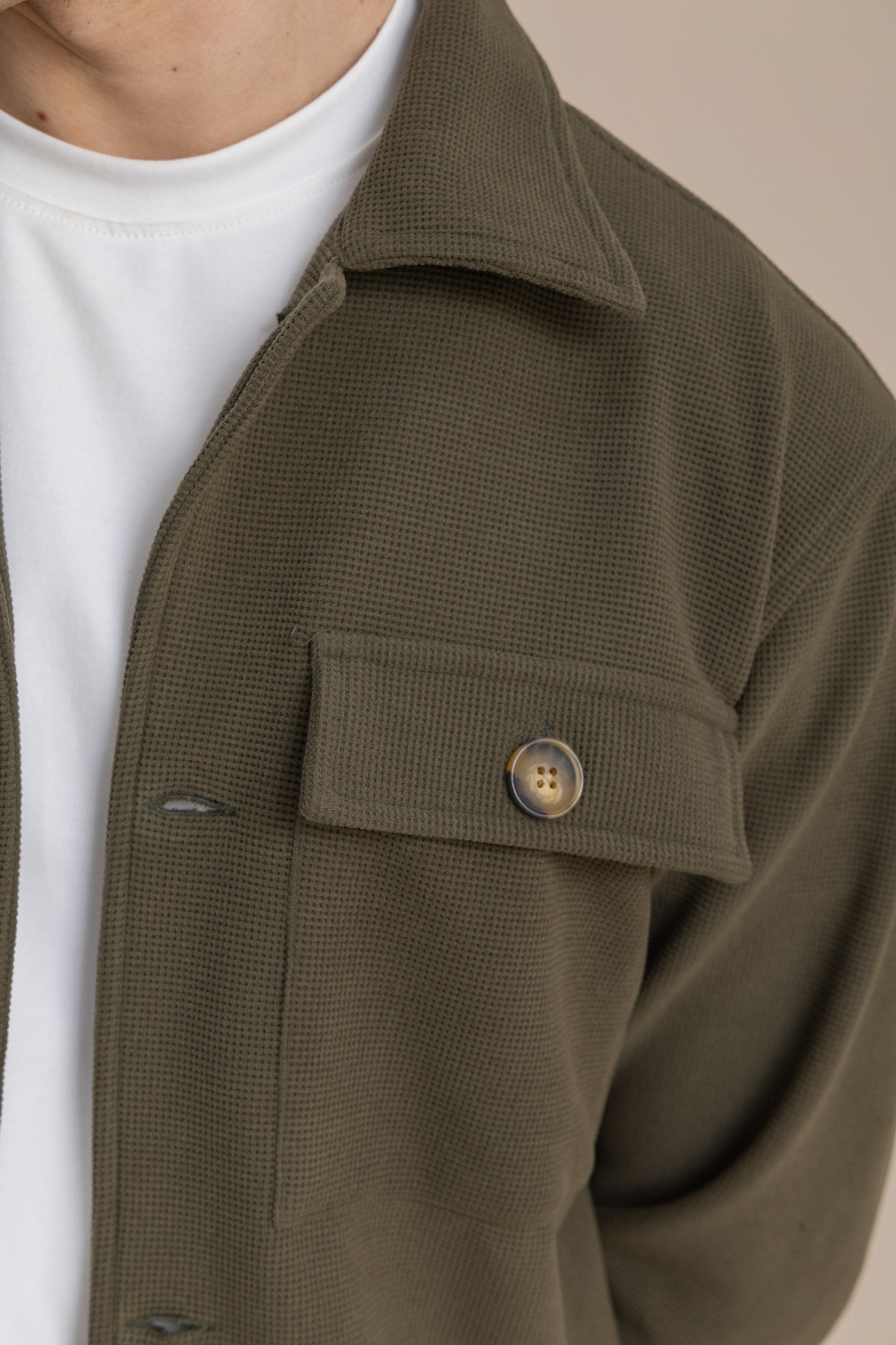 Olive Textured Over Shirt