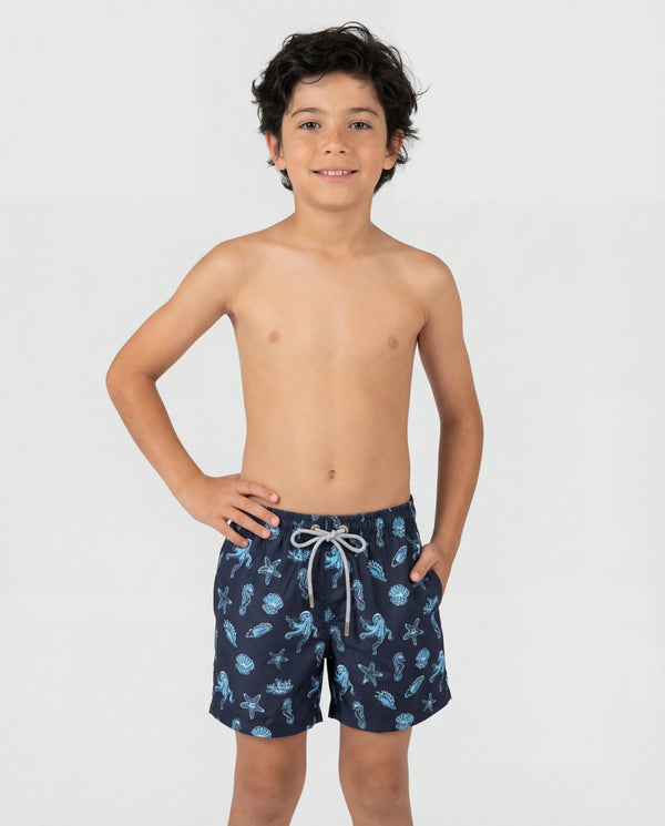 Mini Blue Aquatica Swim Shorts