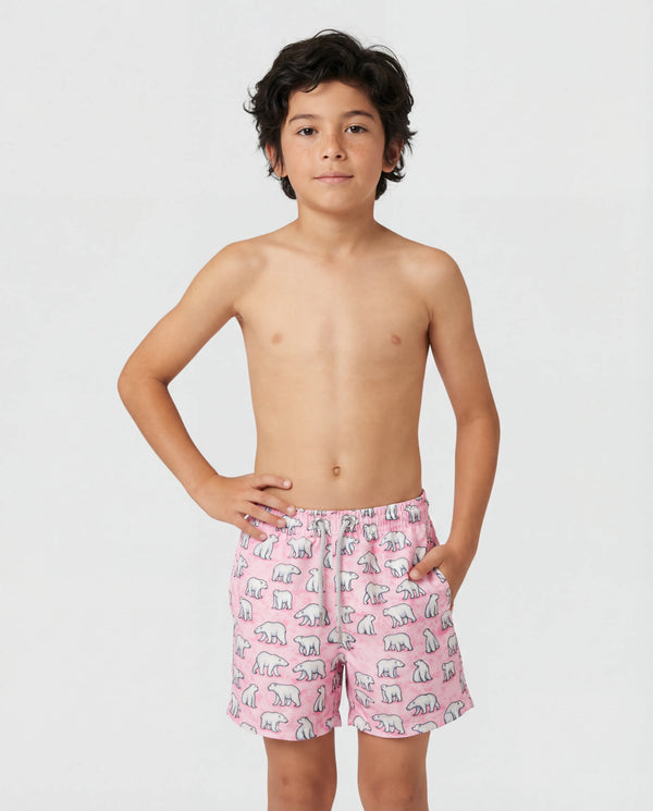Mini Pink Polar Swim Shorts