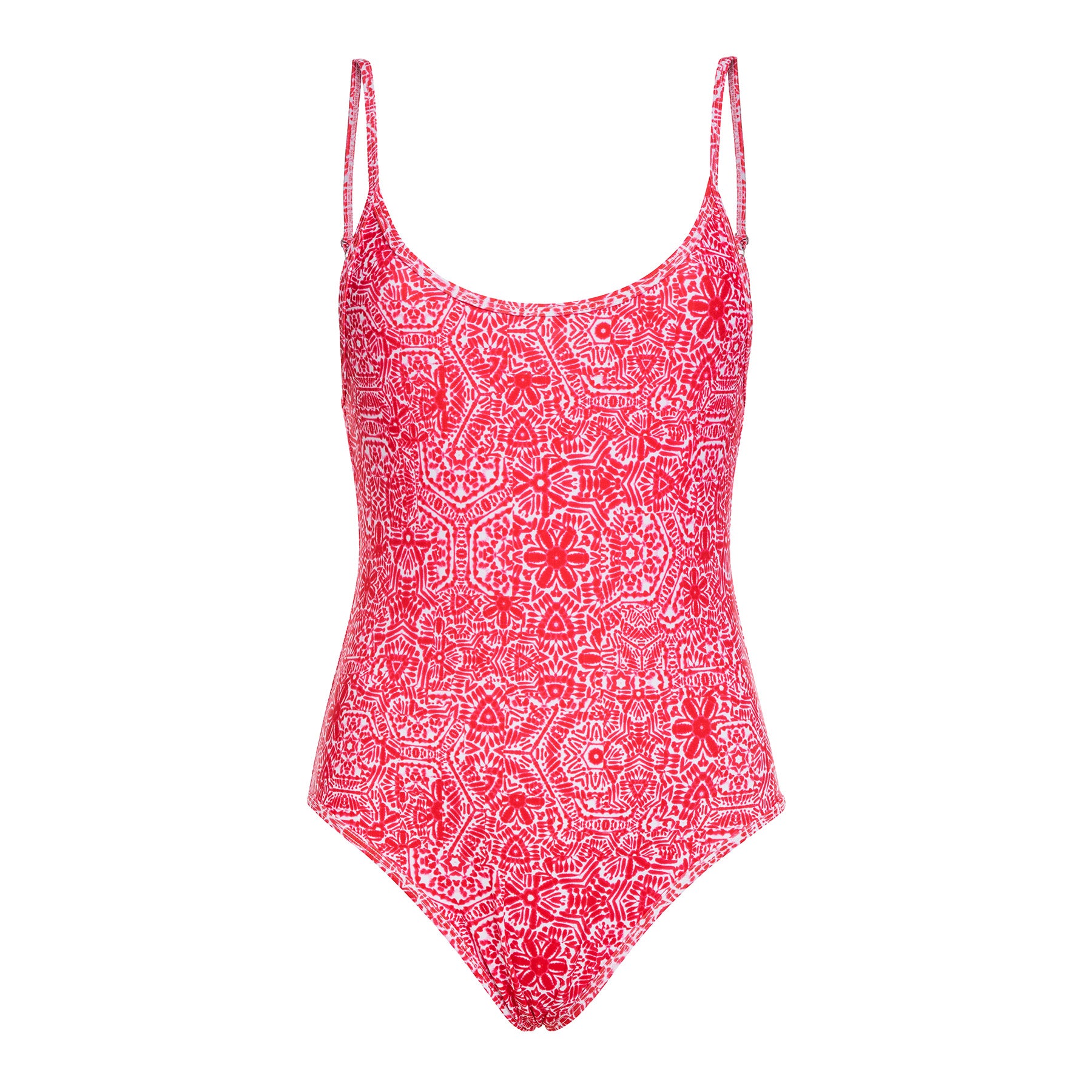 Coral Tribal Tie Dye One Piece