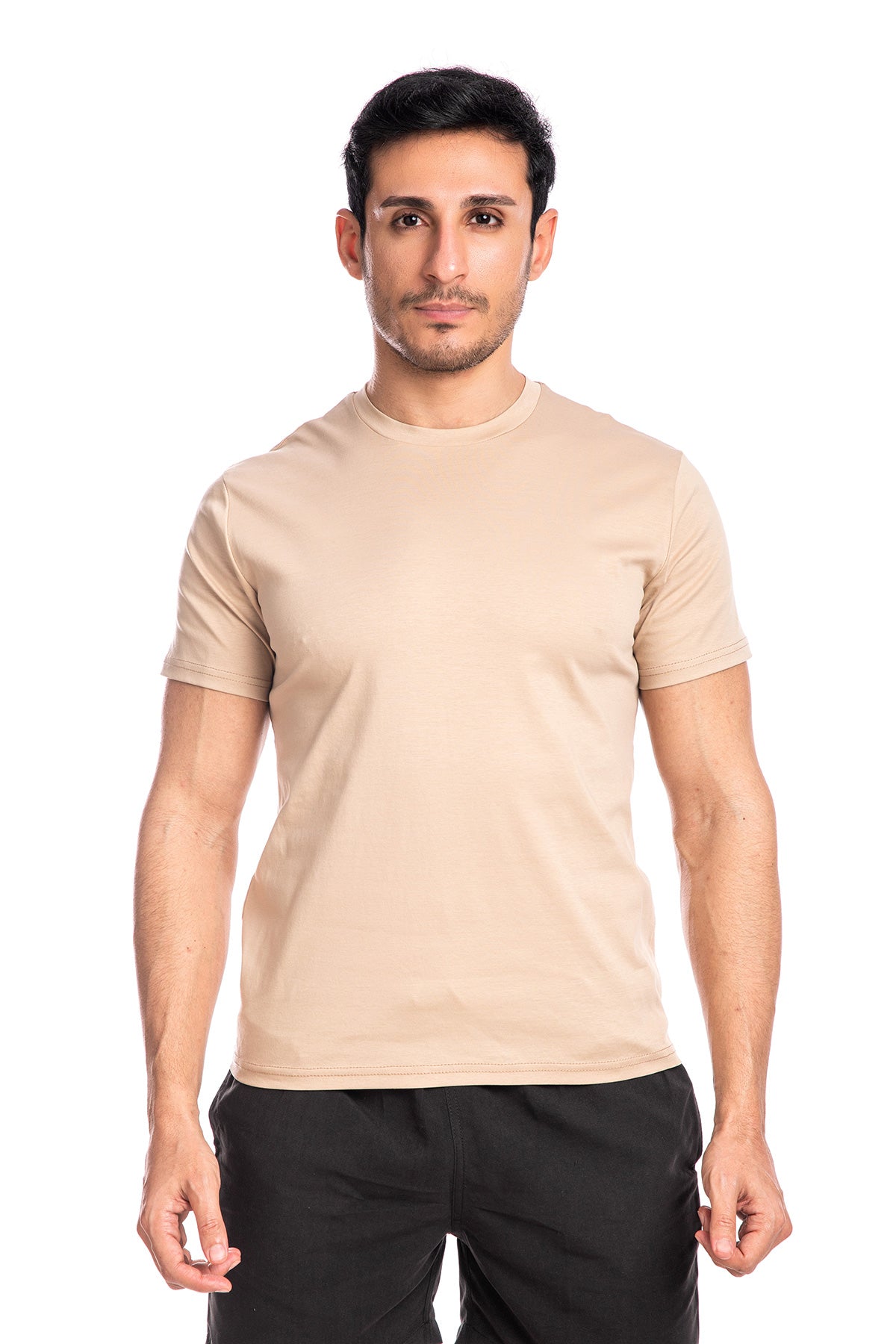 Sand Mercerised Cotton T-shirt