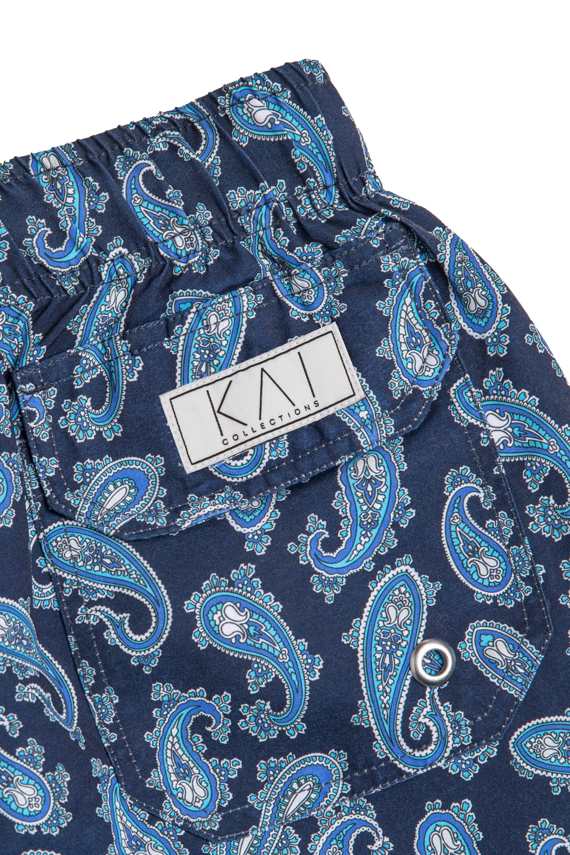 Navy Paisley