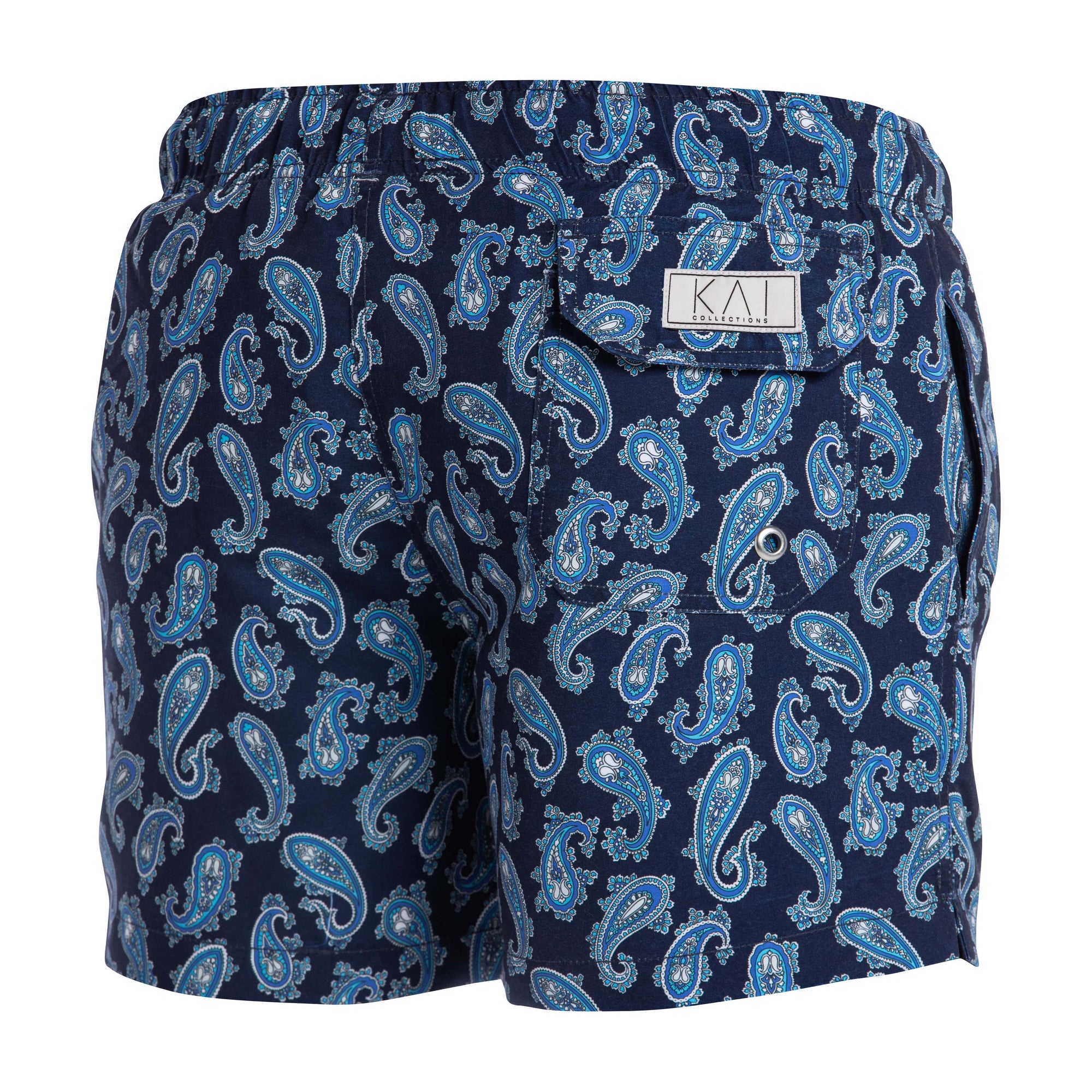 Navy Paisley