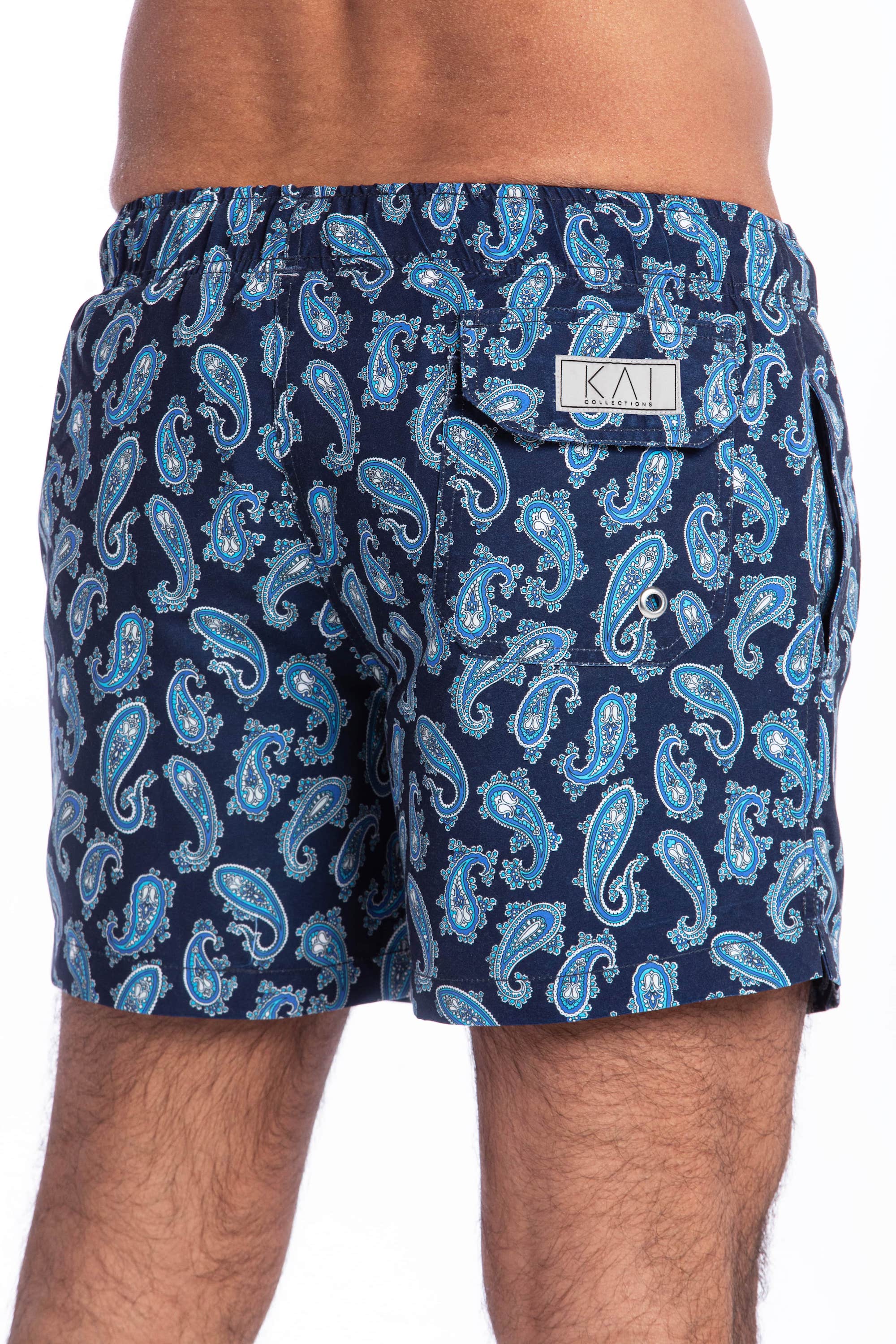 Navy Paisley