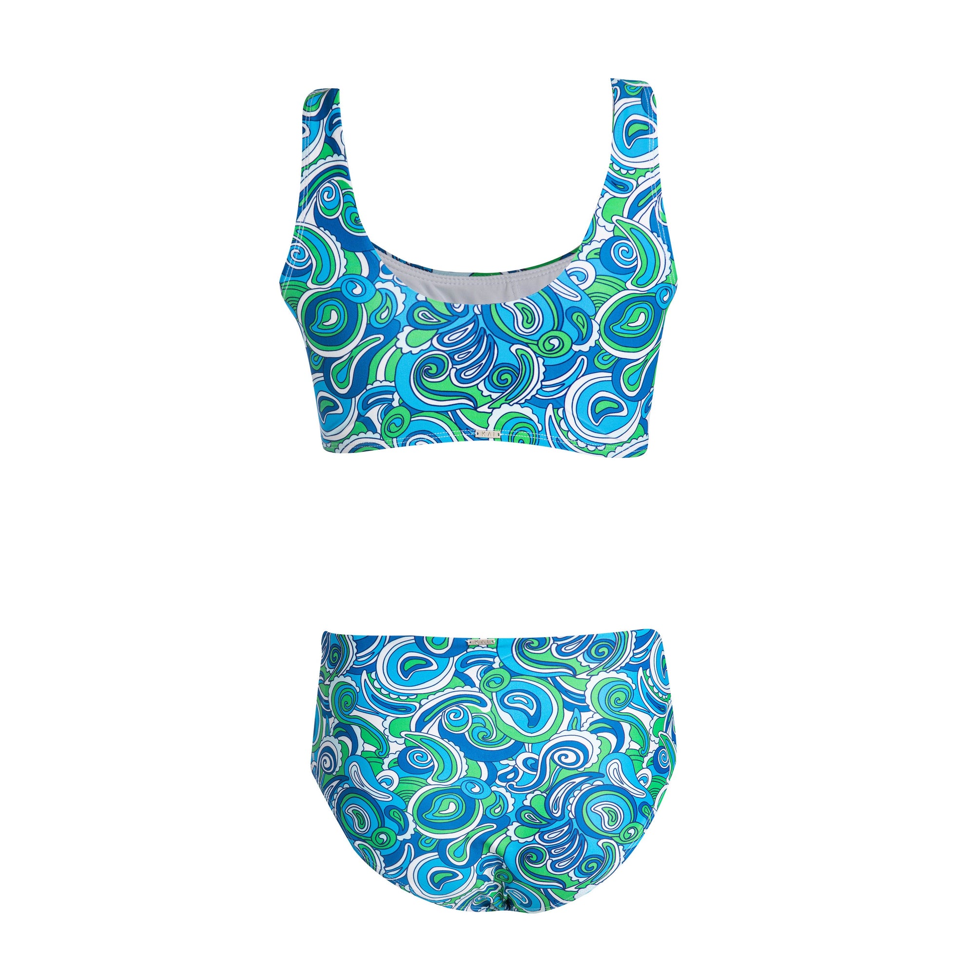 Green Swirls High Waist Bottom