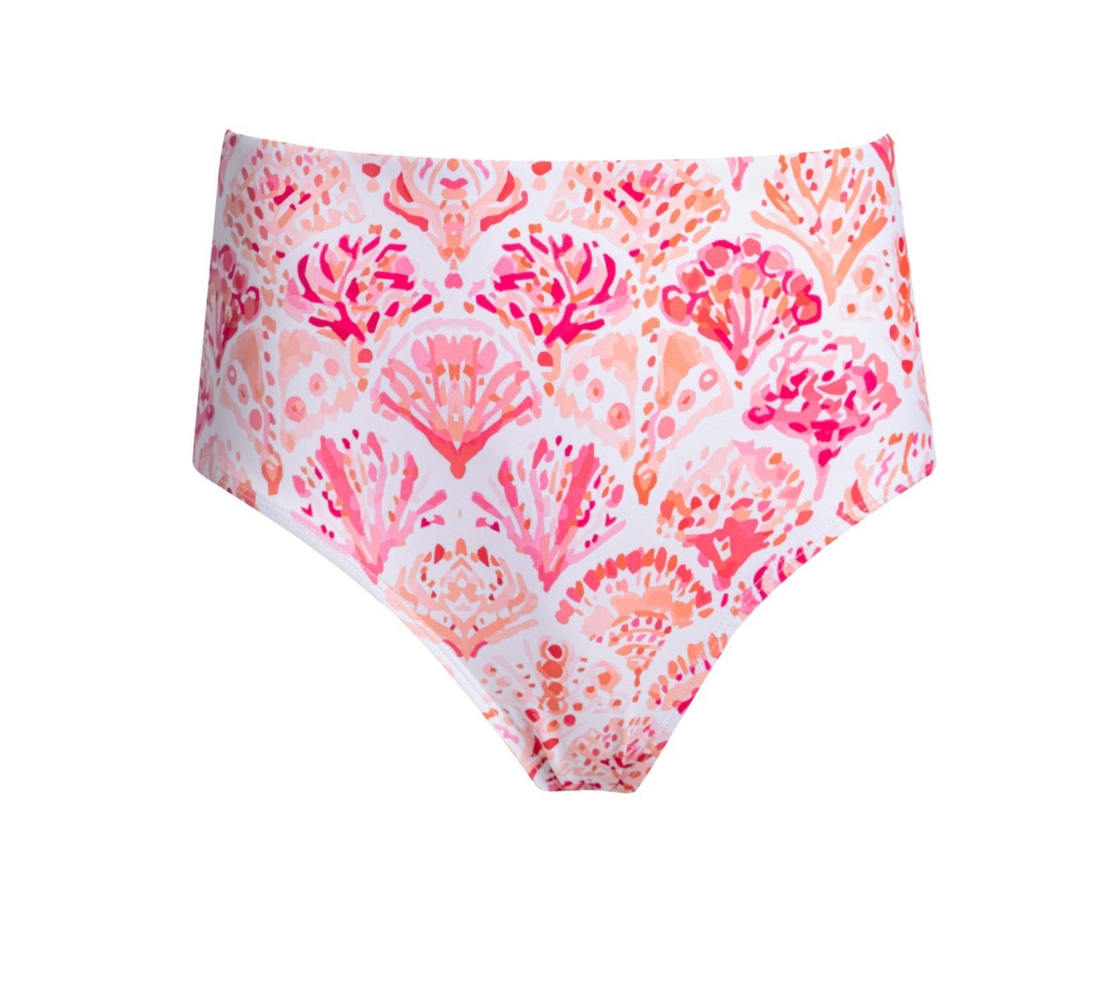 Coral Bloom High Waist Bottom