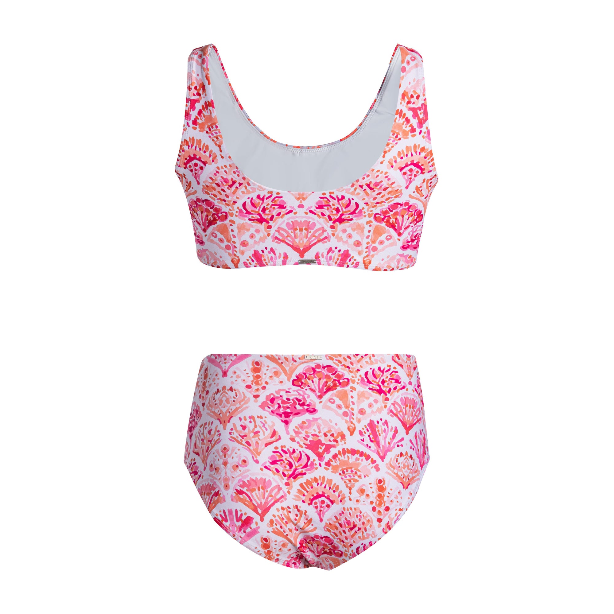 Coral Bloom High Waist Bottom