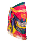 Yellow Abstract Sarong Wrap