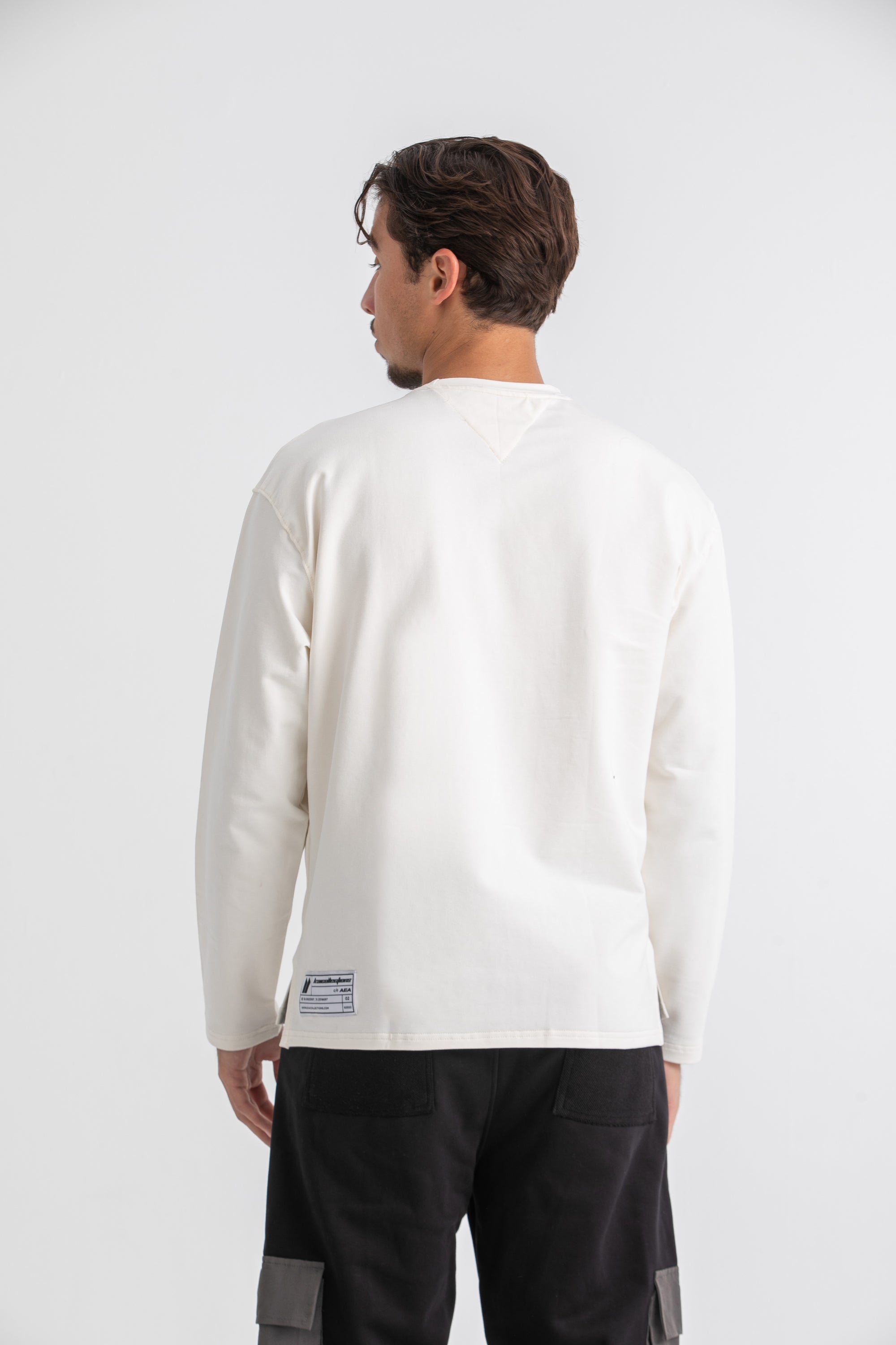 White Long Sleeve Pocket T-Shirt