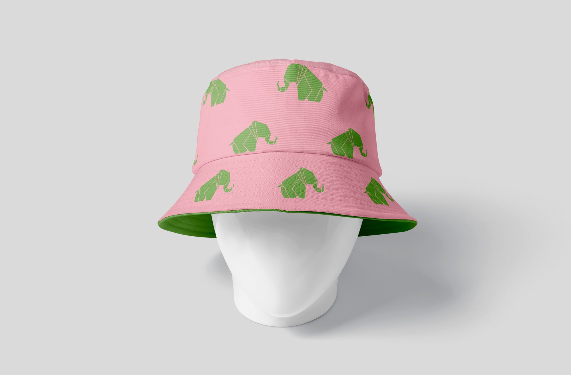 Origami Elephants Reversible Bucket Hat