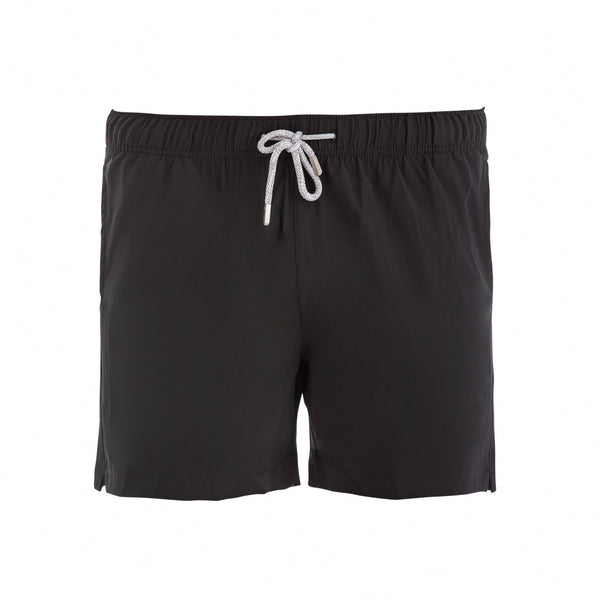 Solid Black Swim Shorts (4 Way Stretch)